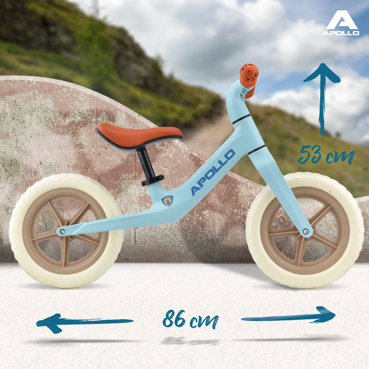 Apollo Funsport - Trailbuddy Laufrad ab 2 Jahre – 12 Zoll Kinderlaufrad - Blue