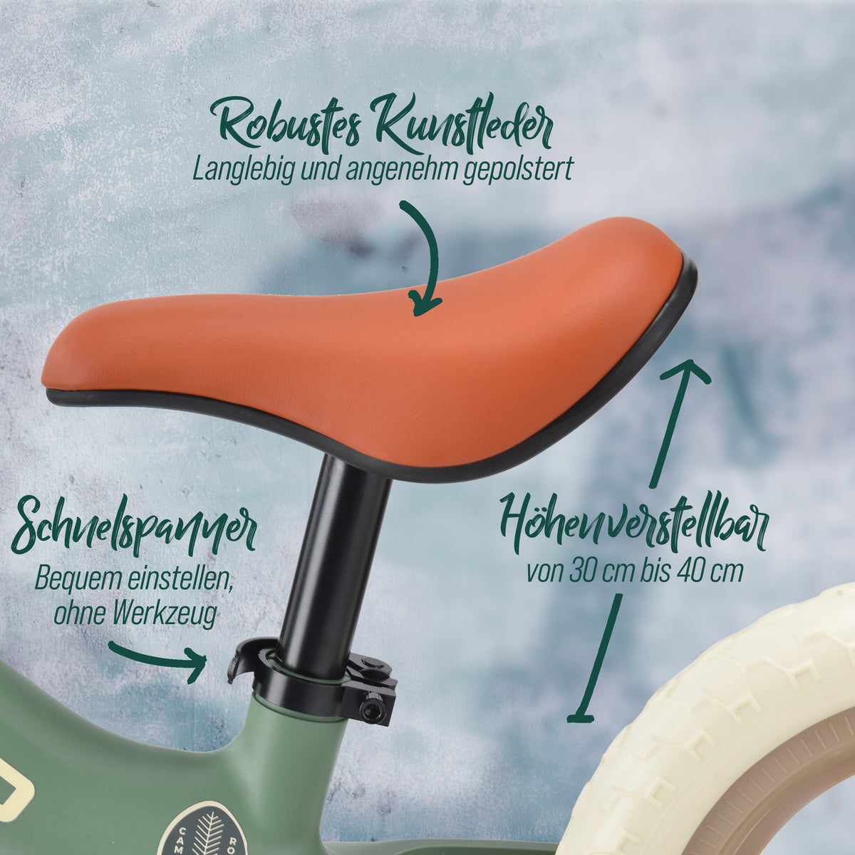 Apollo Funsport - Trailbuddy Laufrad ab 2 Jahre – 12 Zoll Kinderlaufrad - Green