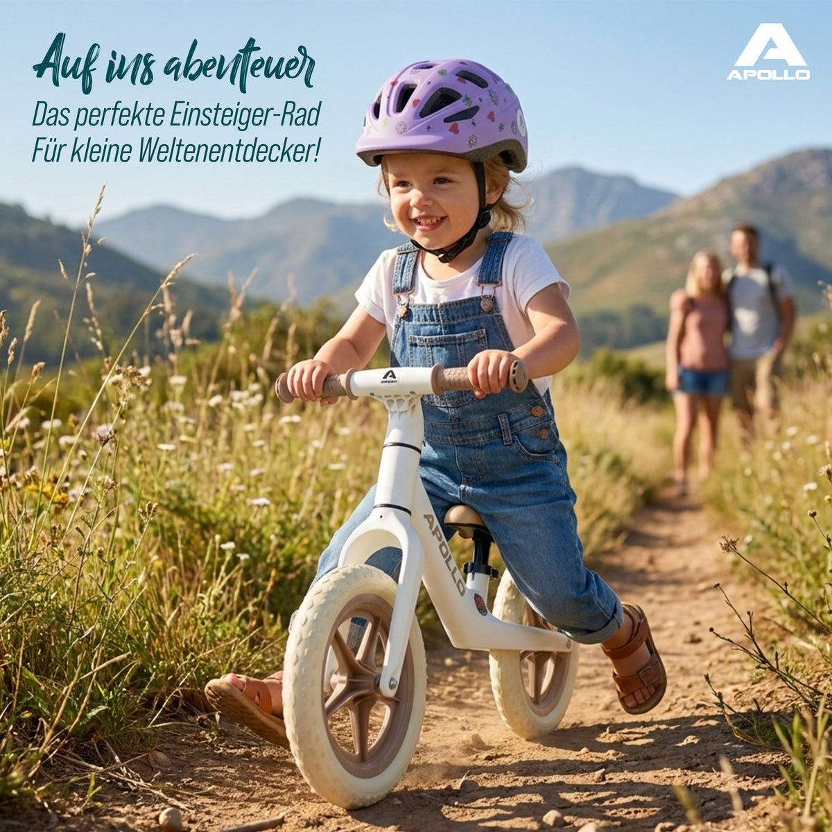Apollo Funsport - Trailbuddy Laufrad ab 2 Jahre – 12 Zoll Kinderlaufrad - White