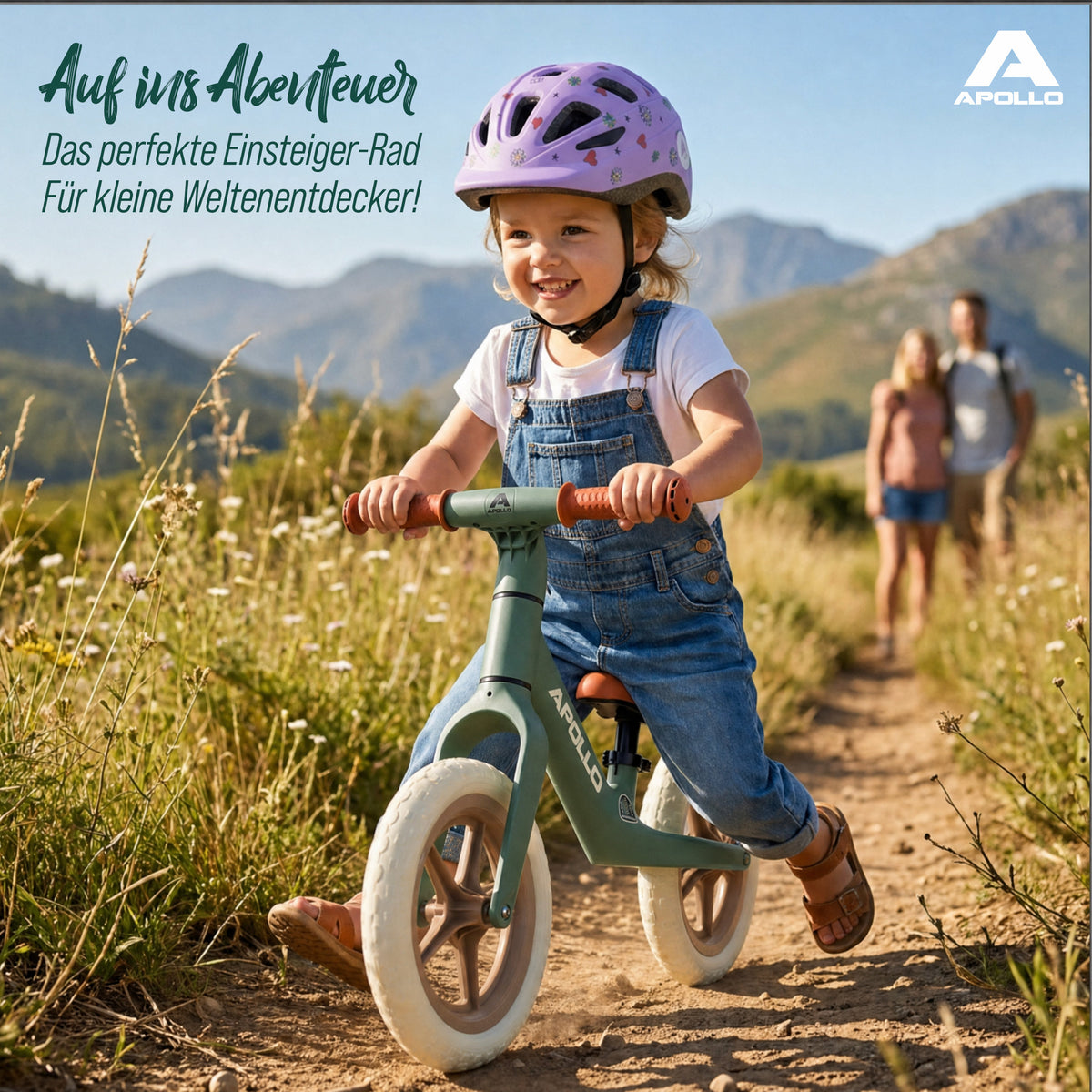 Apollo Funsport - Trailbuddy Laufrad ab 2 Jahre – 12 Zoll Kinderlaufrad - Green