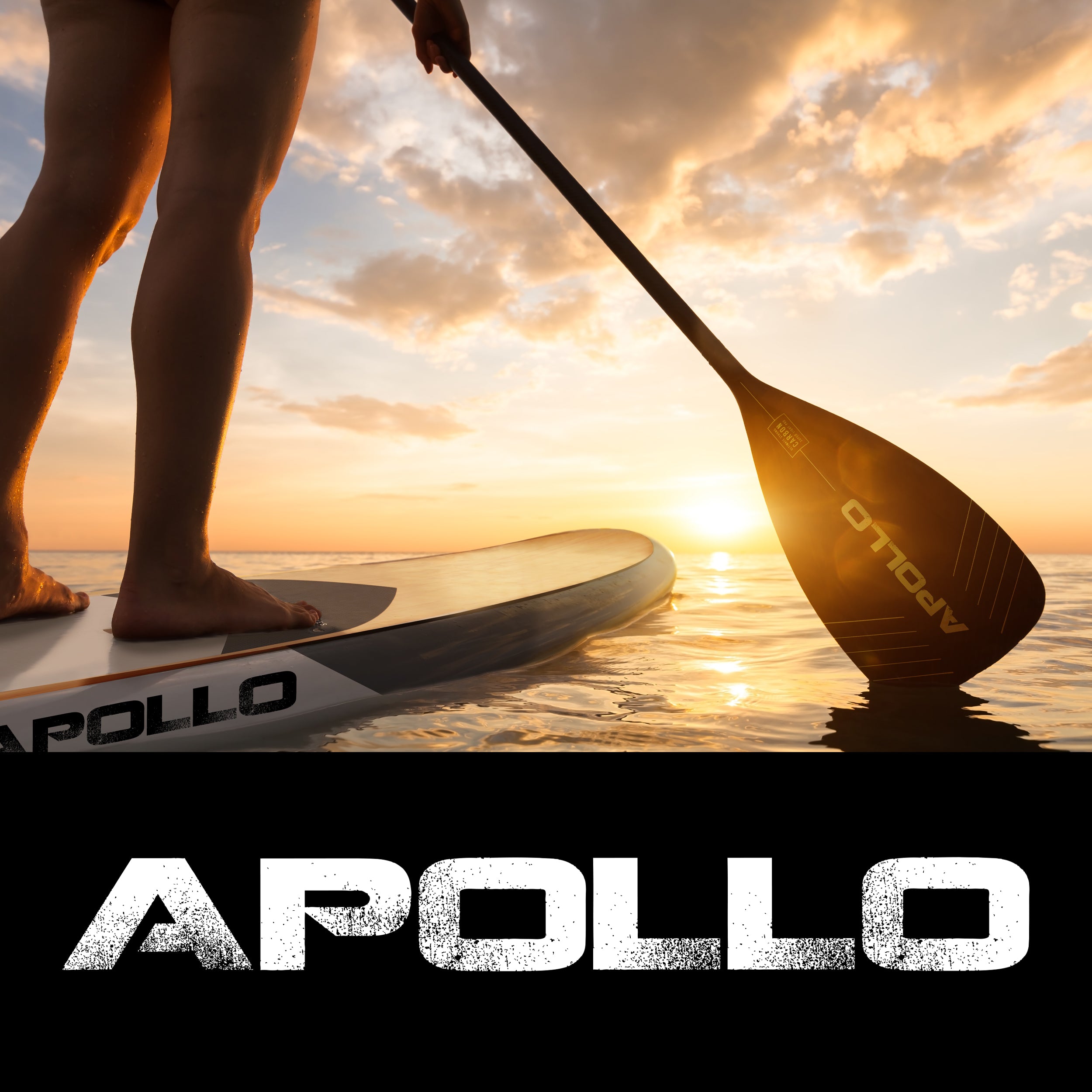 Apollo - Apollo SUP Paddel - 3 teiliges Stechpaddel aus Carbon und Fiberglas - Full Carbon Paddel