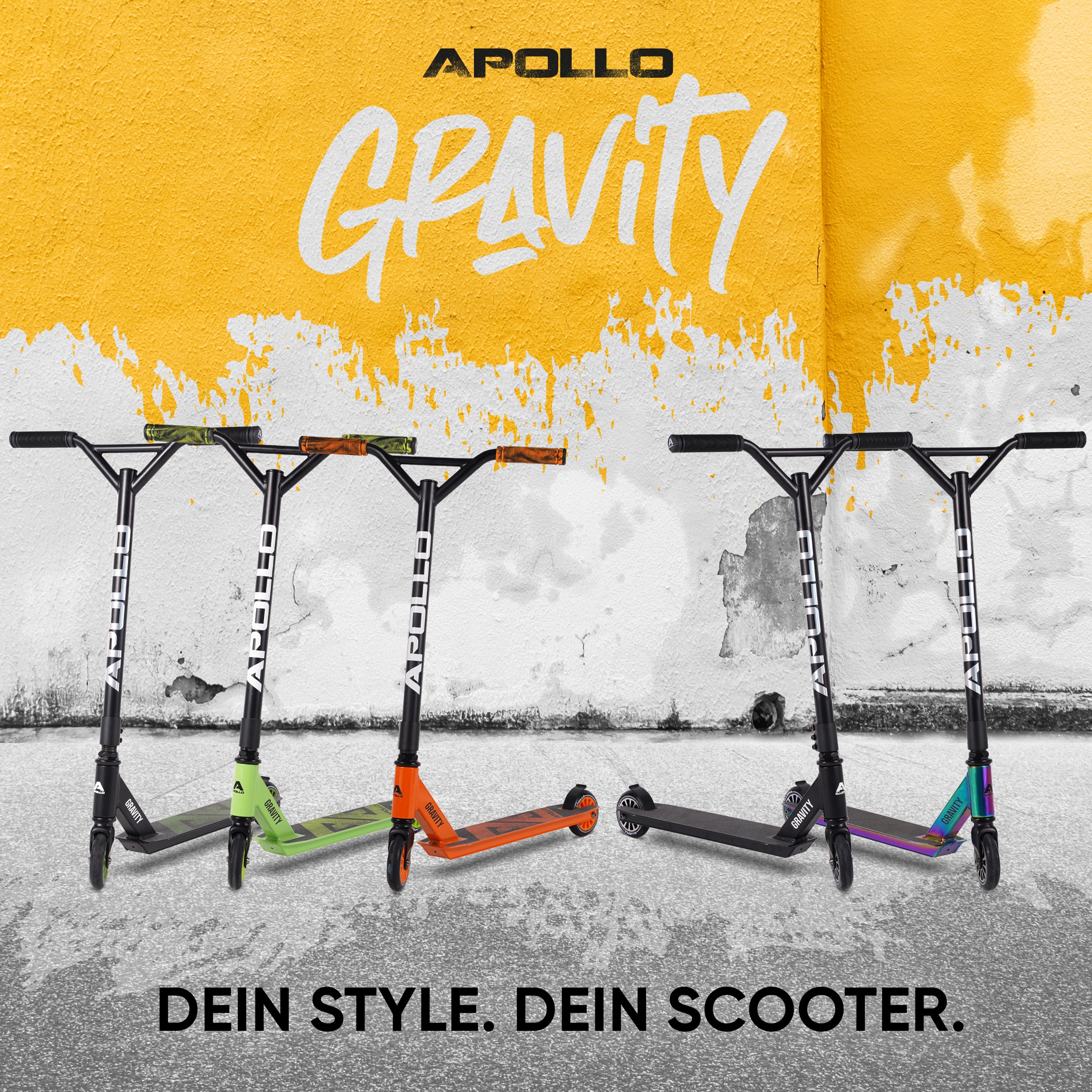 Apollo Funsport - Apollo Stuntscooter Gravity - sportlich, funktional und ideal für Beginner - Orange
