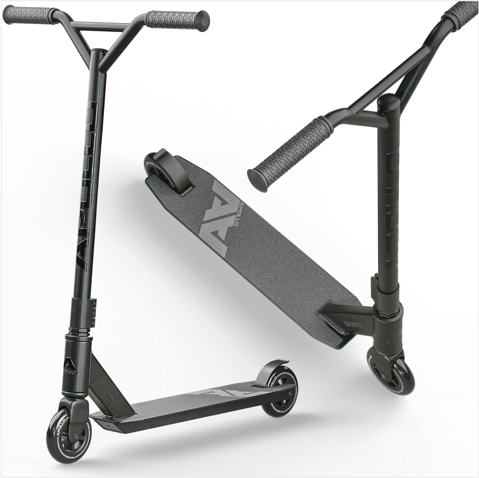 Apollo - Stunt Scooter - Genius Pro Robuster Kinder Scooter mit ABEC 9 Kugellager - Schwarz