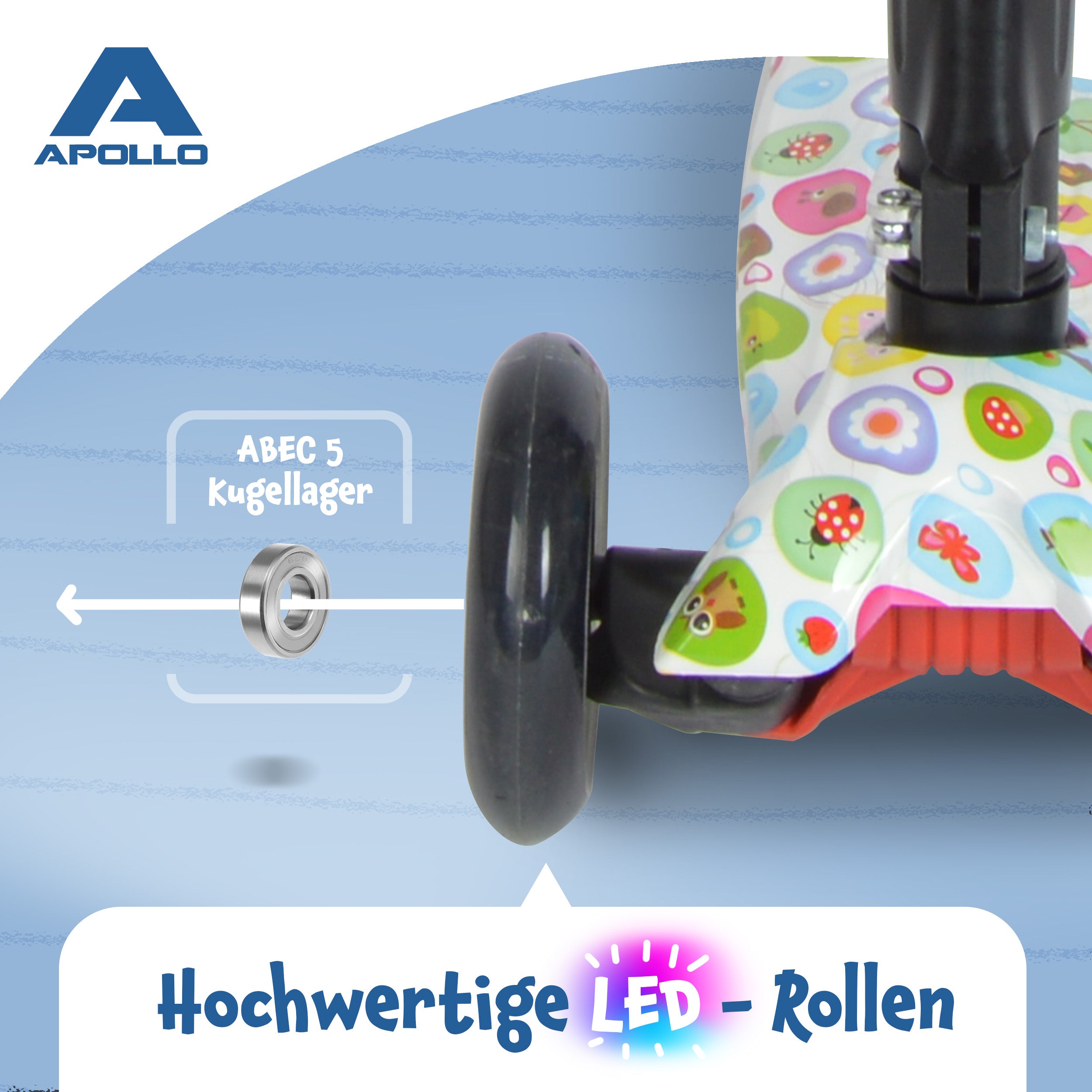 Apollo - Apollo Kinderroller Kids Whiz LED - in verschiedenen Farben - Funny Round