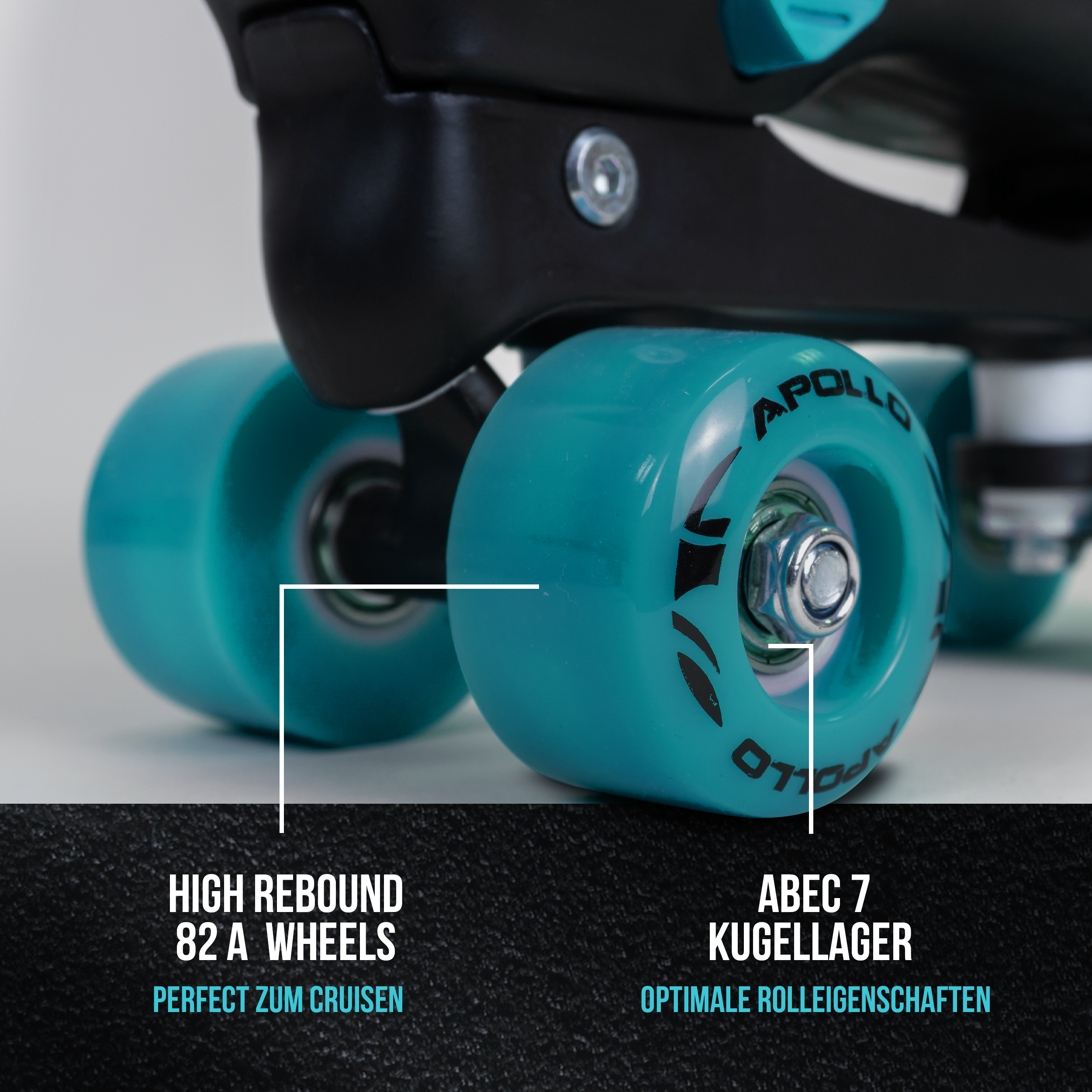 Apollo Funsport - Champion Adjustable Quad Skate - verstellbare Rollschuhe für Kinder & Jugendliche - Mint