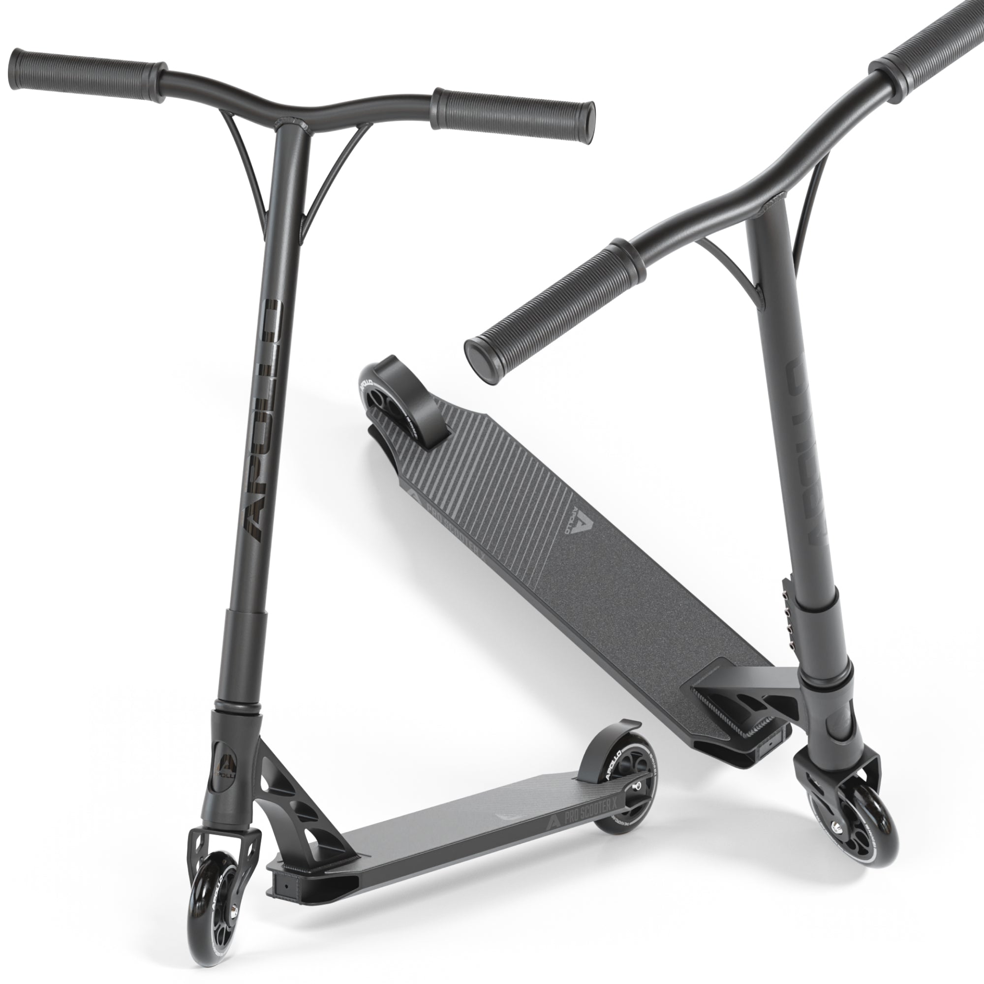 Apollo - High End Stunt Scooter - Genesis Pro X Stuntscooter mit ABEC 9 Kugellagern - Schwarz