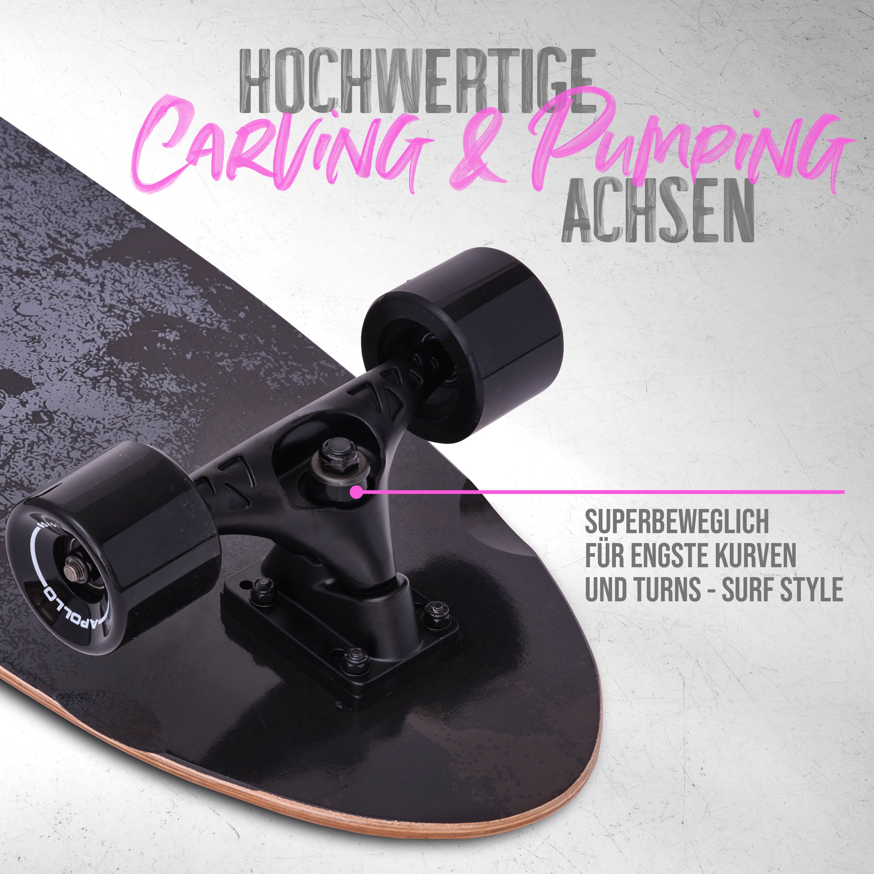 Apollo - Surf Style Board - Black Marble -
