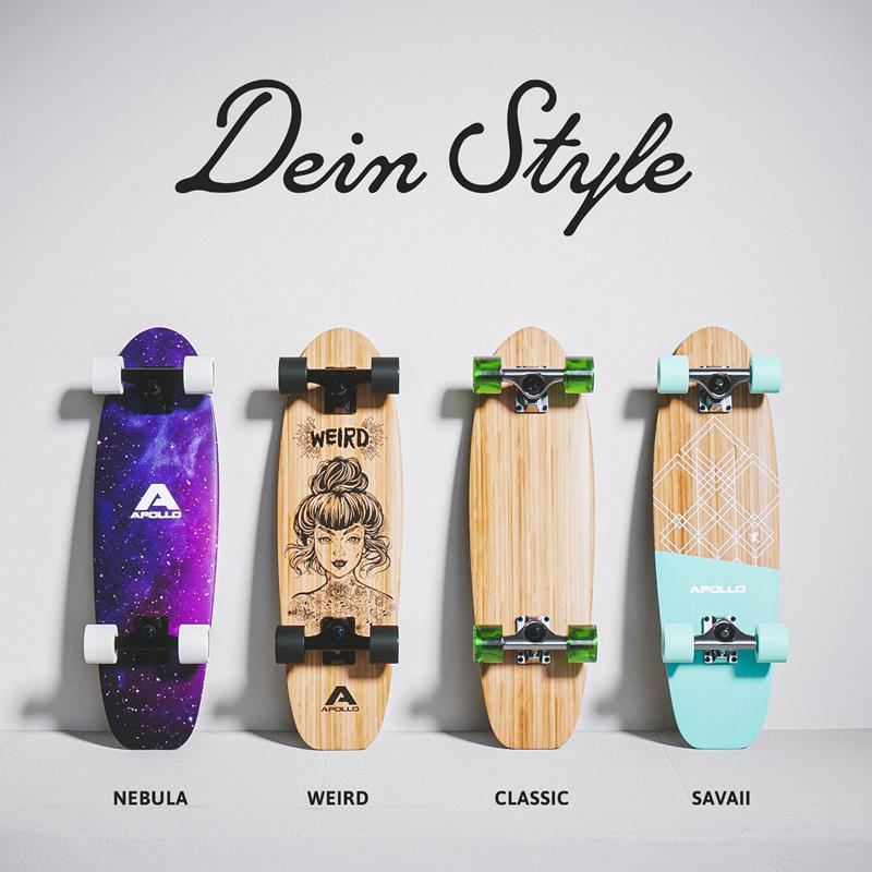 Apollo - Mini-Longboard - Nebula Midi - 27" Midi Cruiser als Komplett-Board -