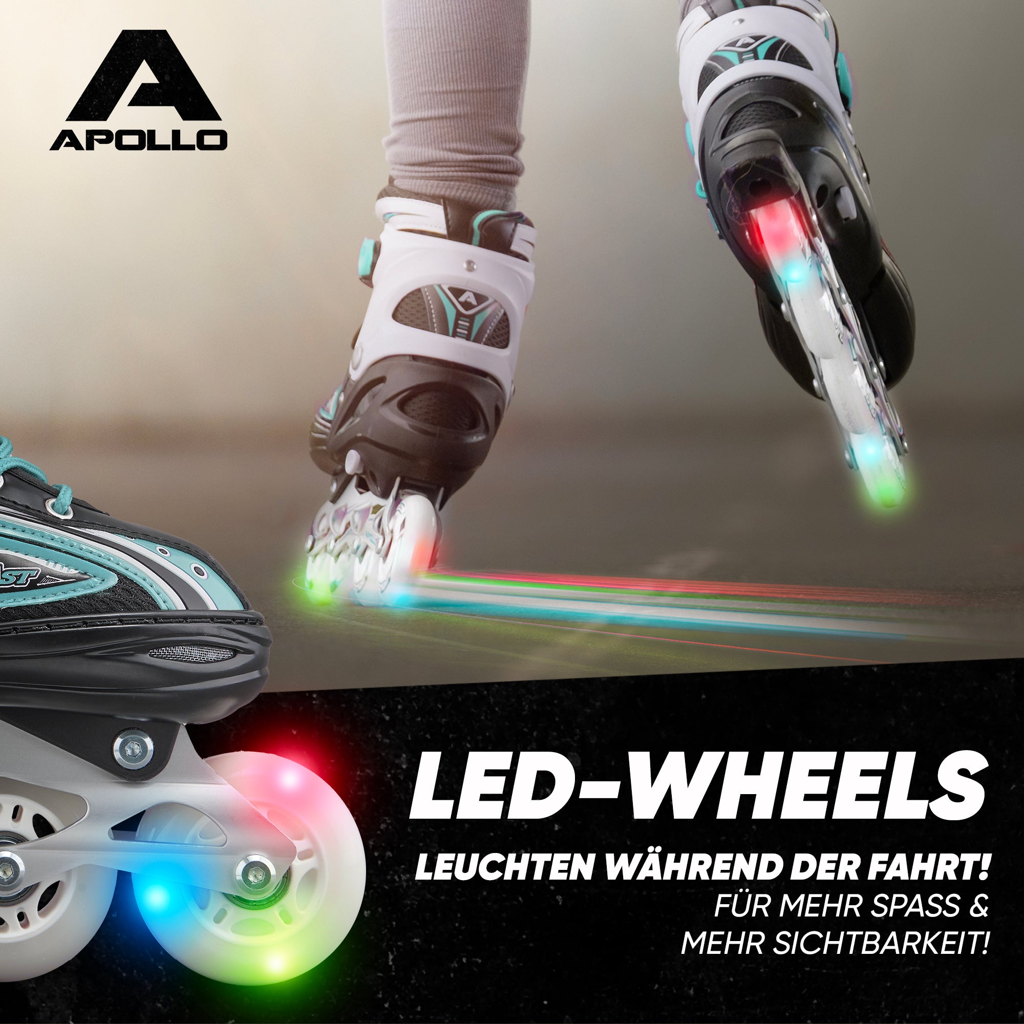 Apollo - Super Blade größenverstellbare Inlineskates - Türkis -