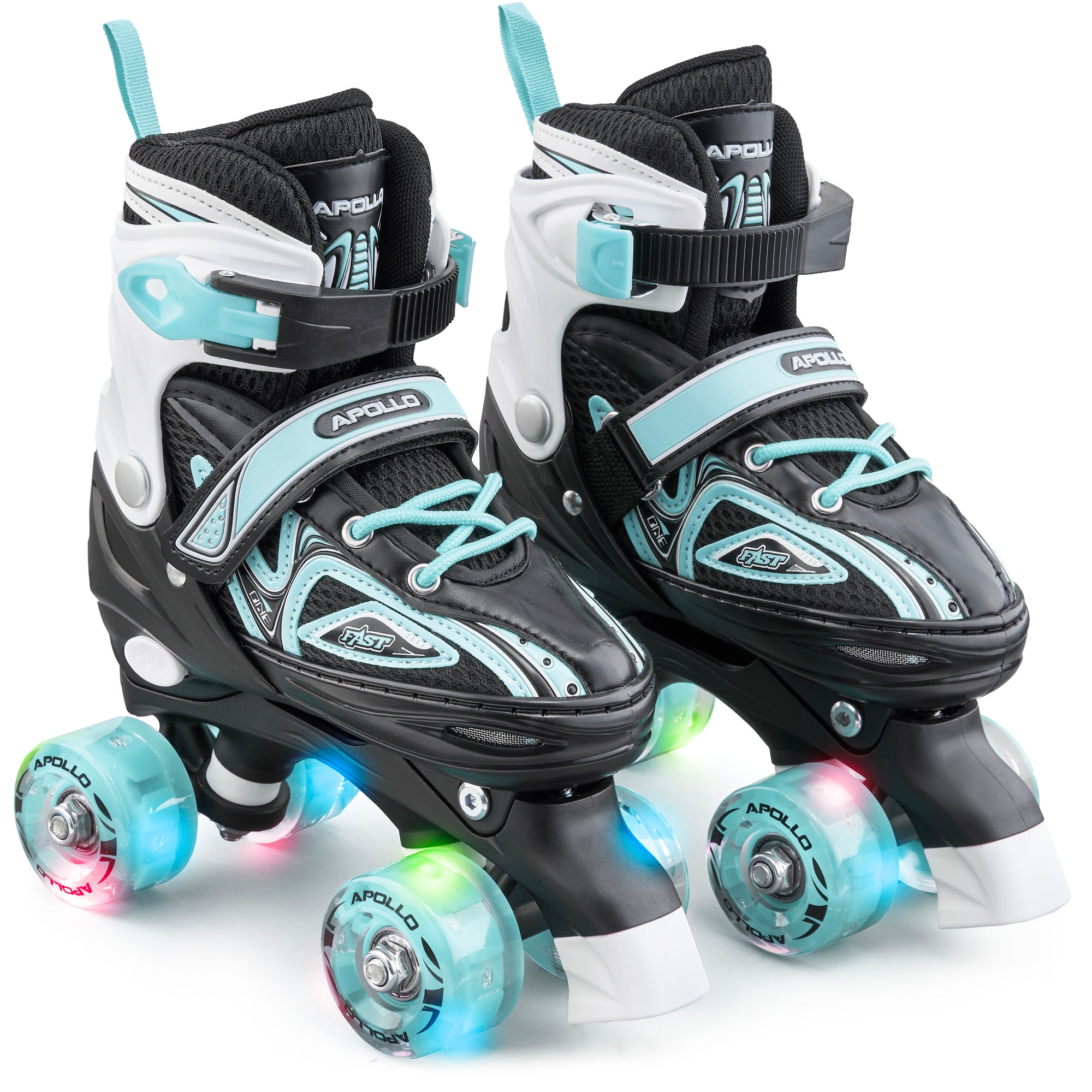 Apollo - Super Quad größenverstellbare verstellbare Rollschuhe für Kinder - Türkis -