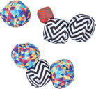 Apollo Funsport - Ocean5 Extreme Boule - Triangel ZicZac Muster, Farbe: schwarz weiß