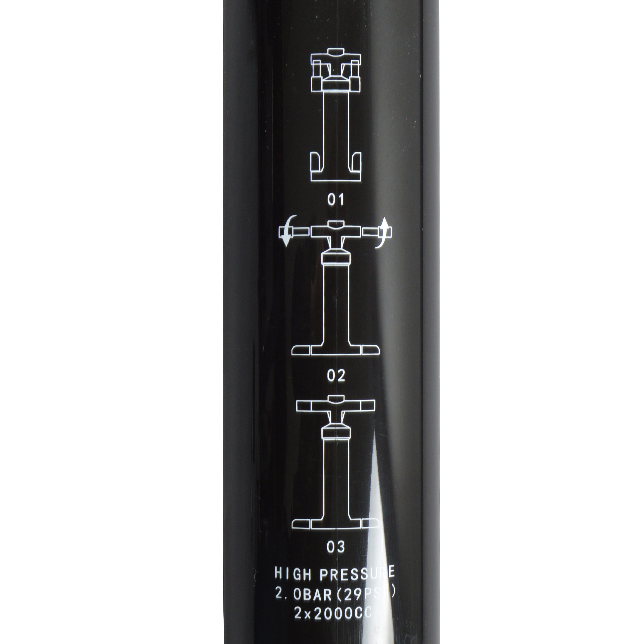 Apollo - SUP Paddle Board - Doppelhub Luftpumpe für Paddle Boards - bis 2 bar -