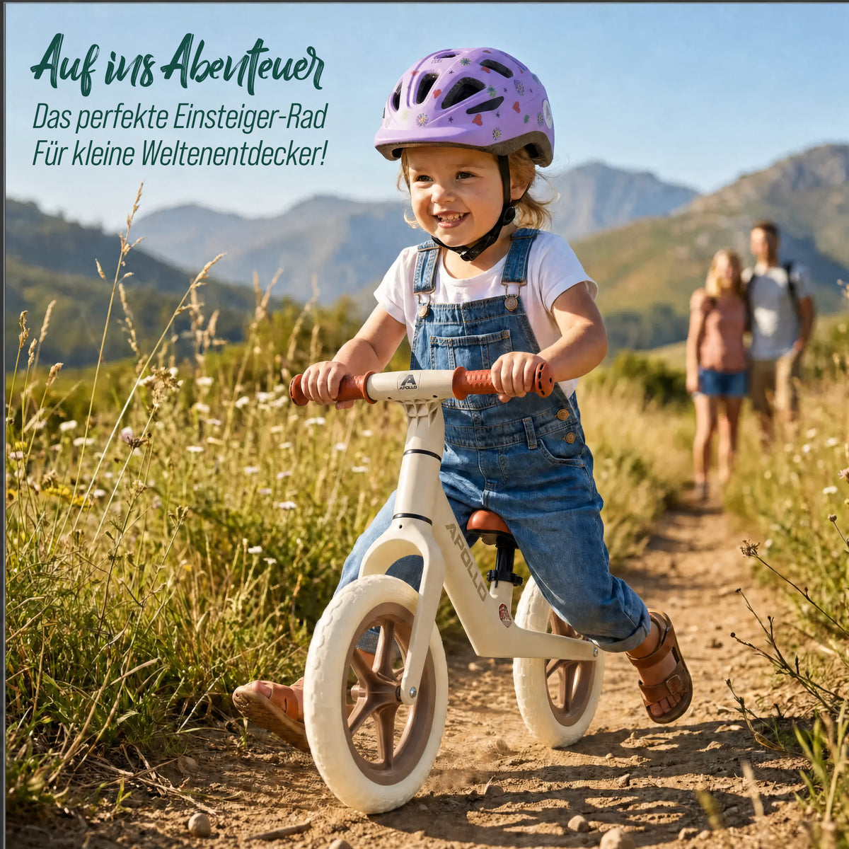 Apollo Funsport - Trailbuddy Laufrad ab 2 Jahre – 12 Zoll Kinderlaufrad - Sand