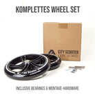 Apollo - 200 mm Ersatzräderset für City Scooter - Phantom / Spectre - Schwarz Schwarz