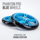 Apollo - 200 mm Ersatzräderset für City Scooter - Phantom / Spectre - Blau Schwarz