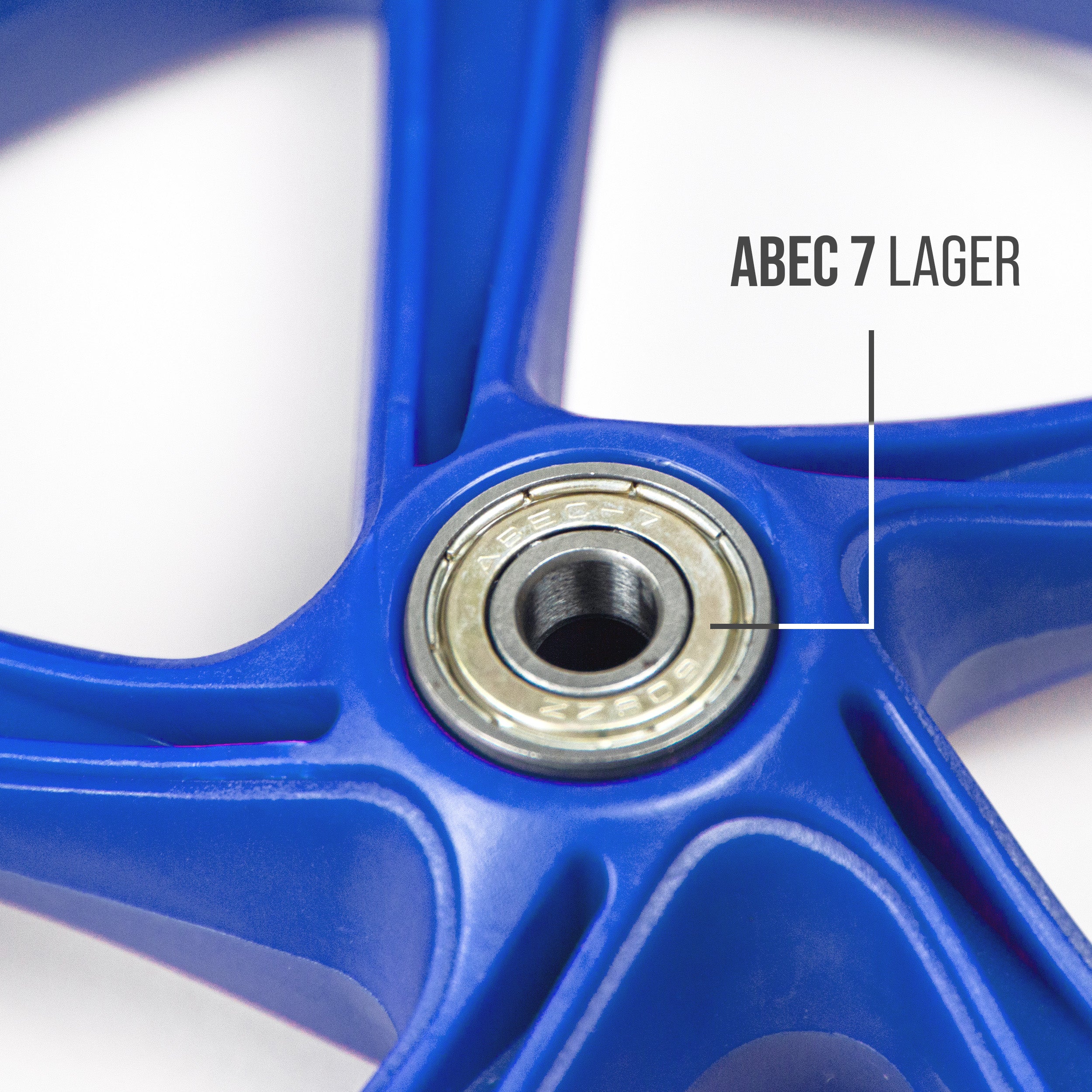 Apollo - 200 mm Ersatzräderset für City Scooter - Phantom / Spectre - LED Blau Transparent