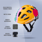 Apollo - Apollo Kinder Fahrradhelm, Helm für Kinder & Jugendliche, Multisport Helm - 90s Revival