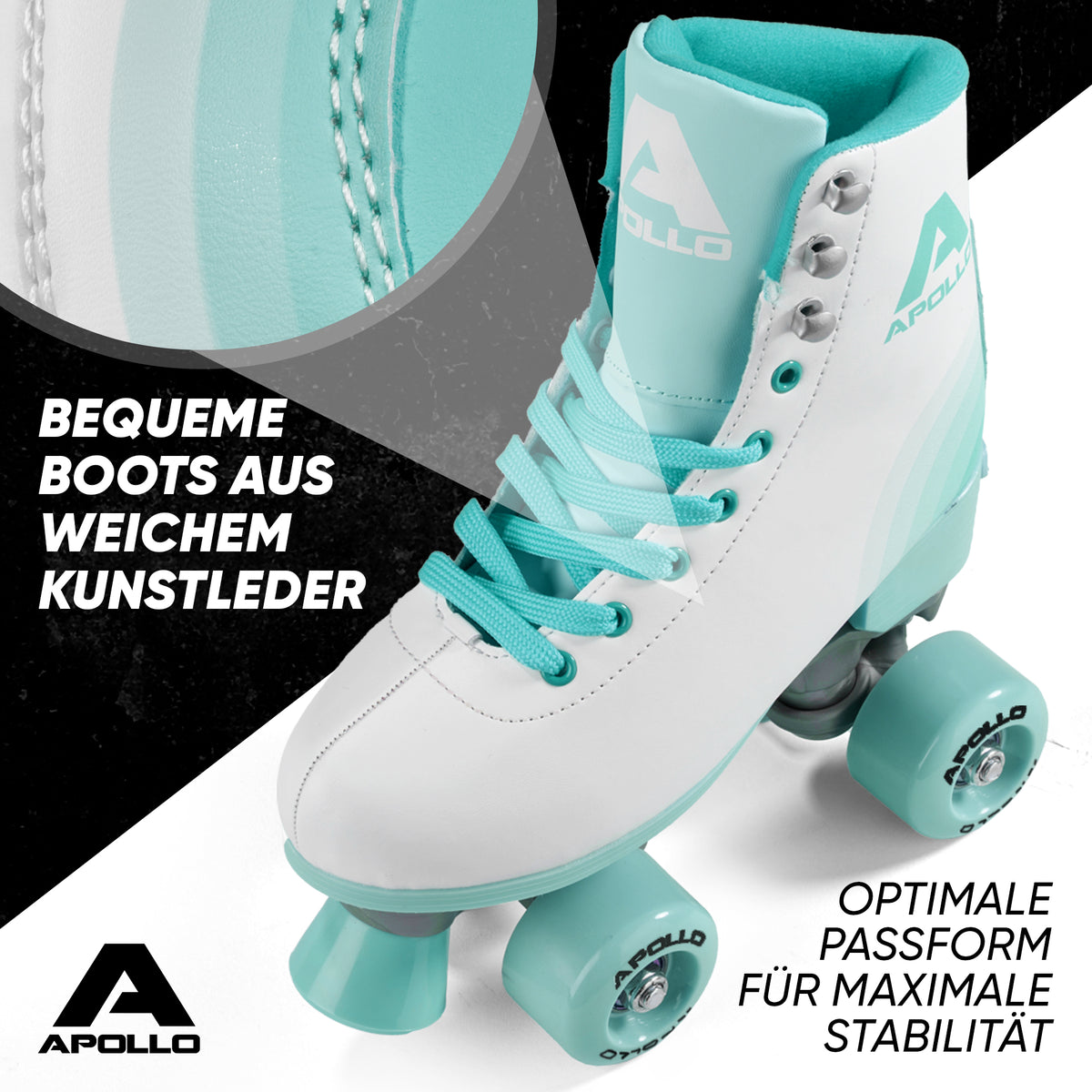Apollo - Disco Roller Disco Time LED - Size: L (39-42) - white/mint -