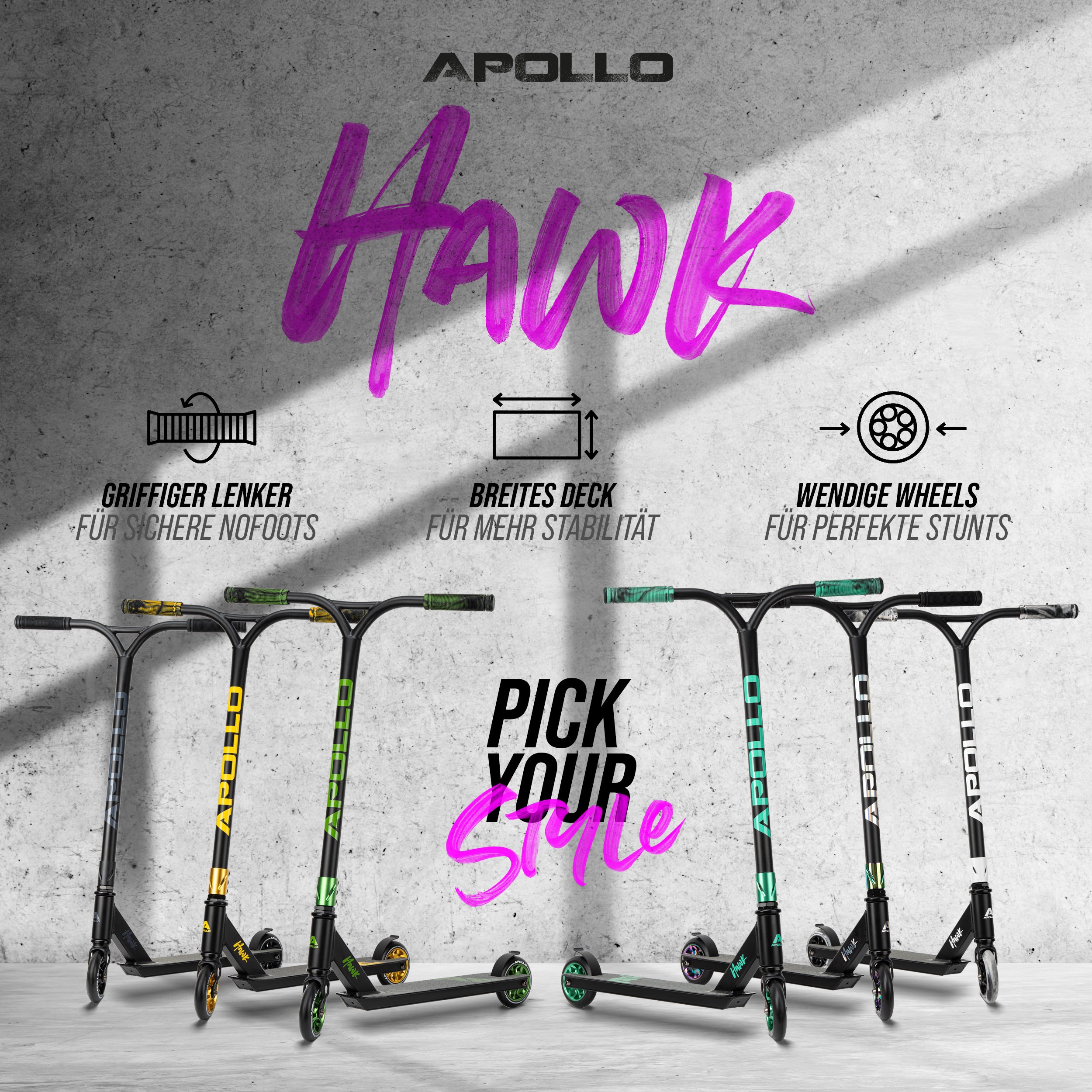 Apollo Stunt Scooter Hawk Vario