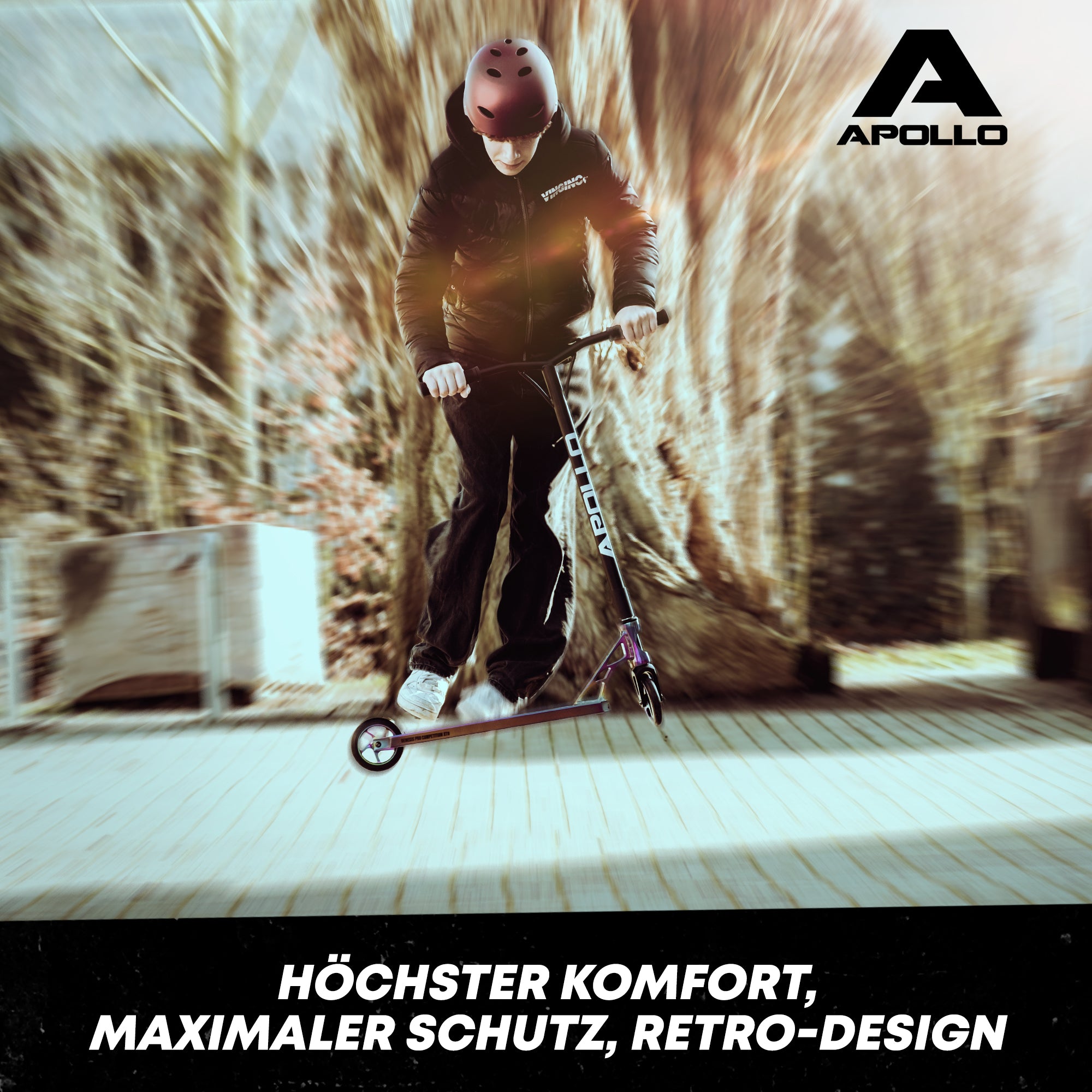 Apollo - Skatehelm, Multi Sport Helm Herren, Damen, Kinder, Kinderfahrradhelm verstellbar - Liquid Red