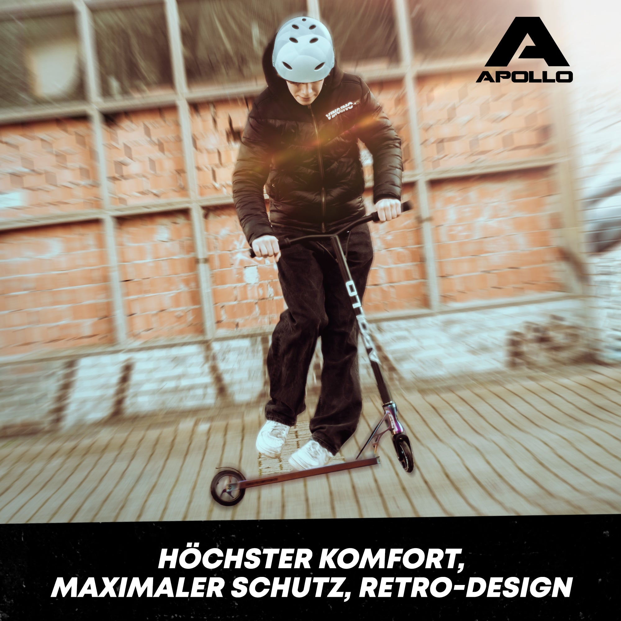 Apollo - Skatehelm, Multi Sport Helm Herren, Damen, Kinder, Kinderfahrradhelm verstellbar - Blue Wave