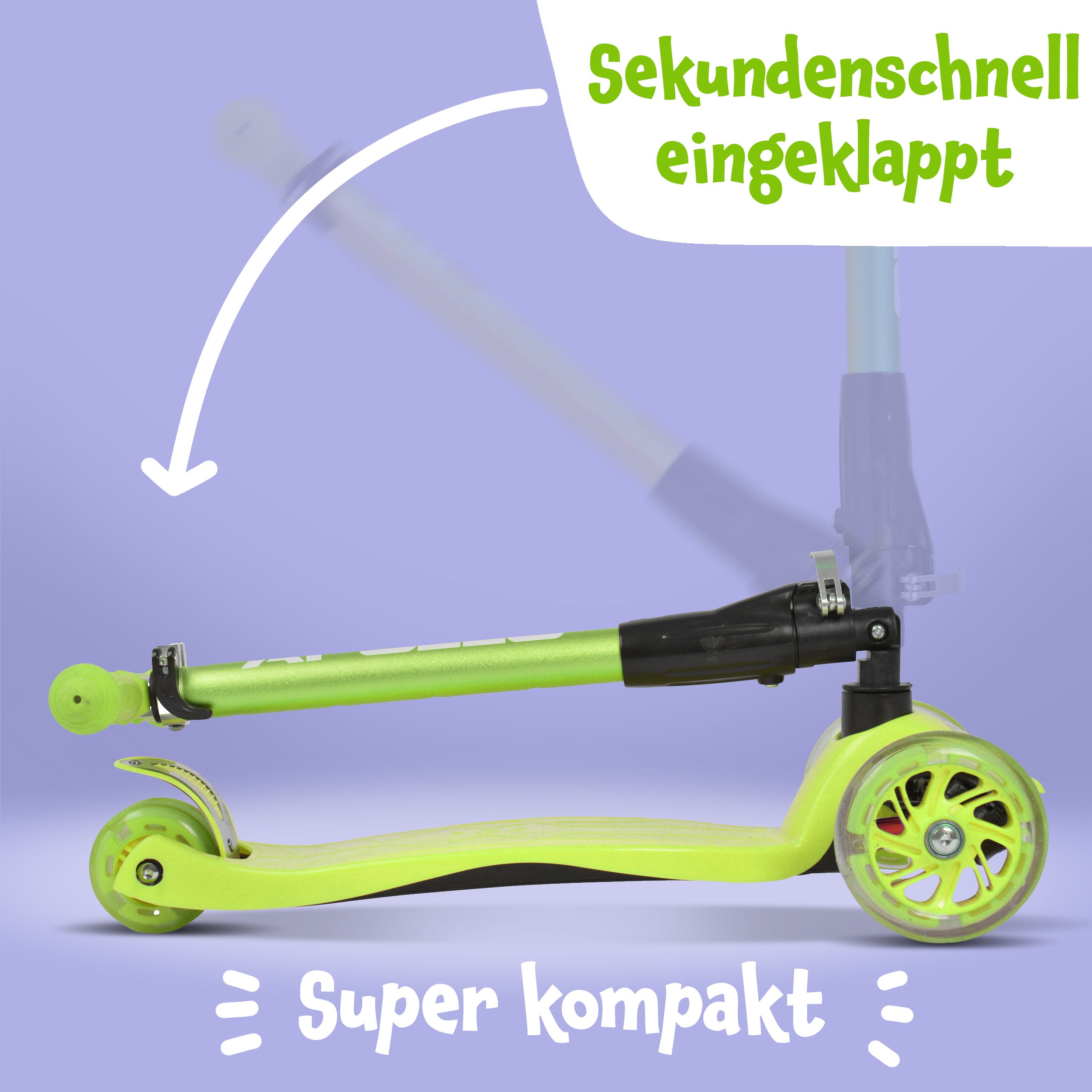 Apollo - Apollo Kinderroller Kids Whiz LED - in verschiedenen Farben - Grün