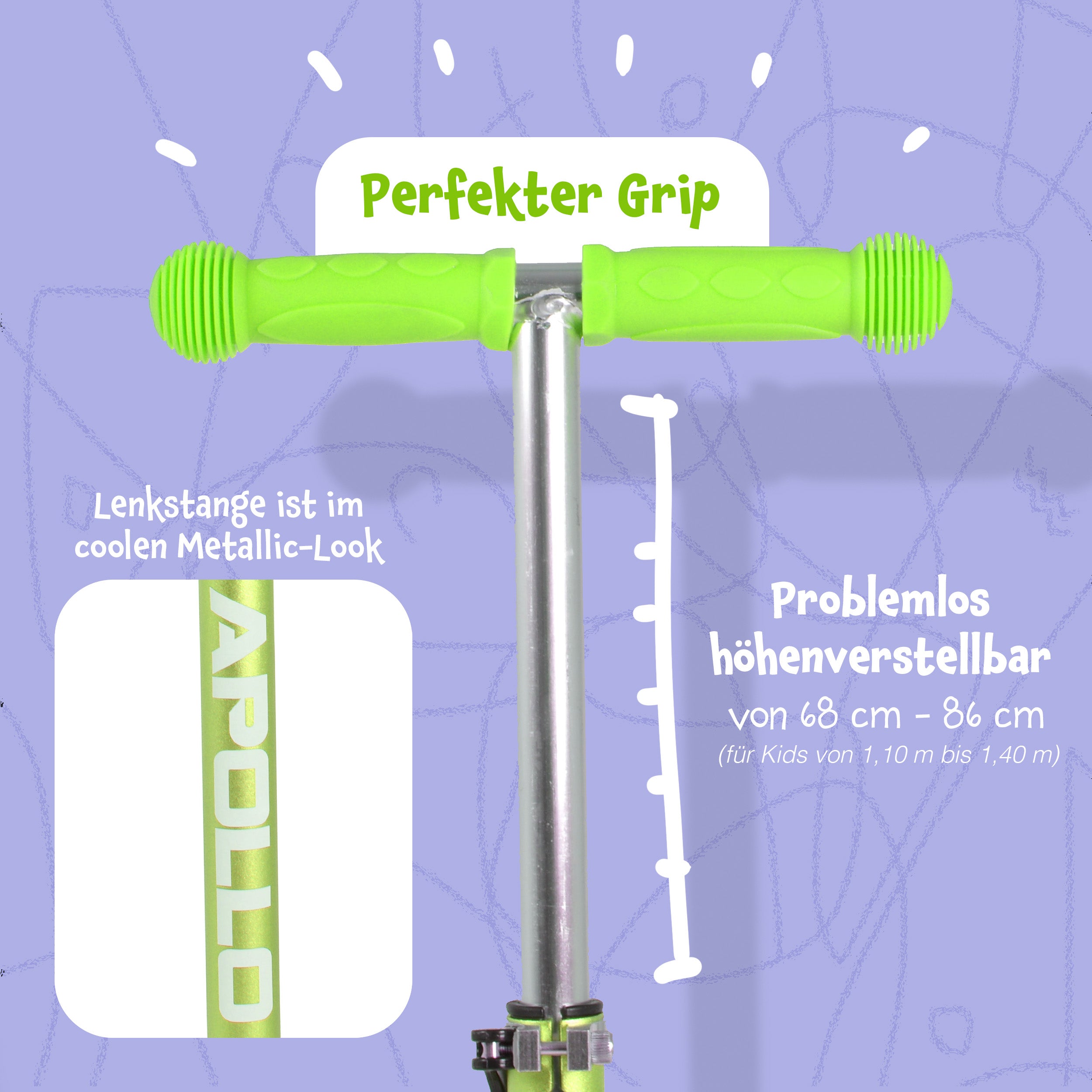 Apollo - Apollo Kinderroller Kids Whiz LED - in verschiedenen Farben - Grün