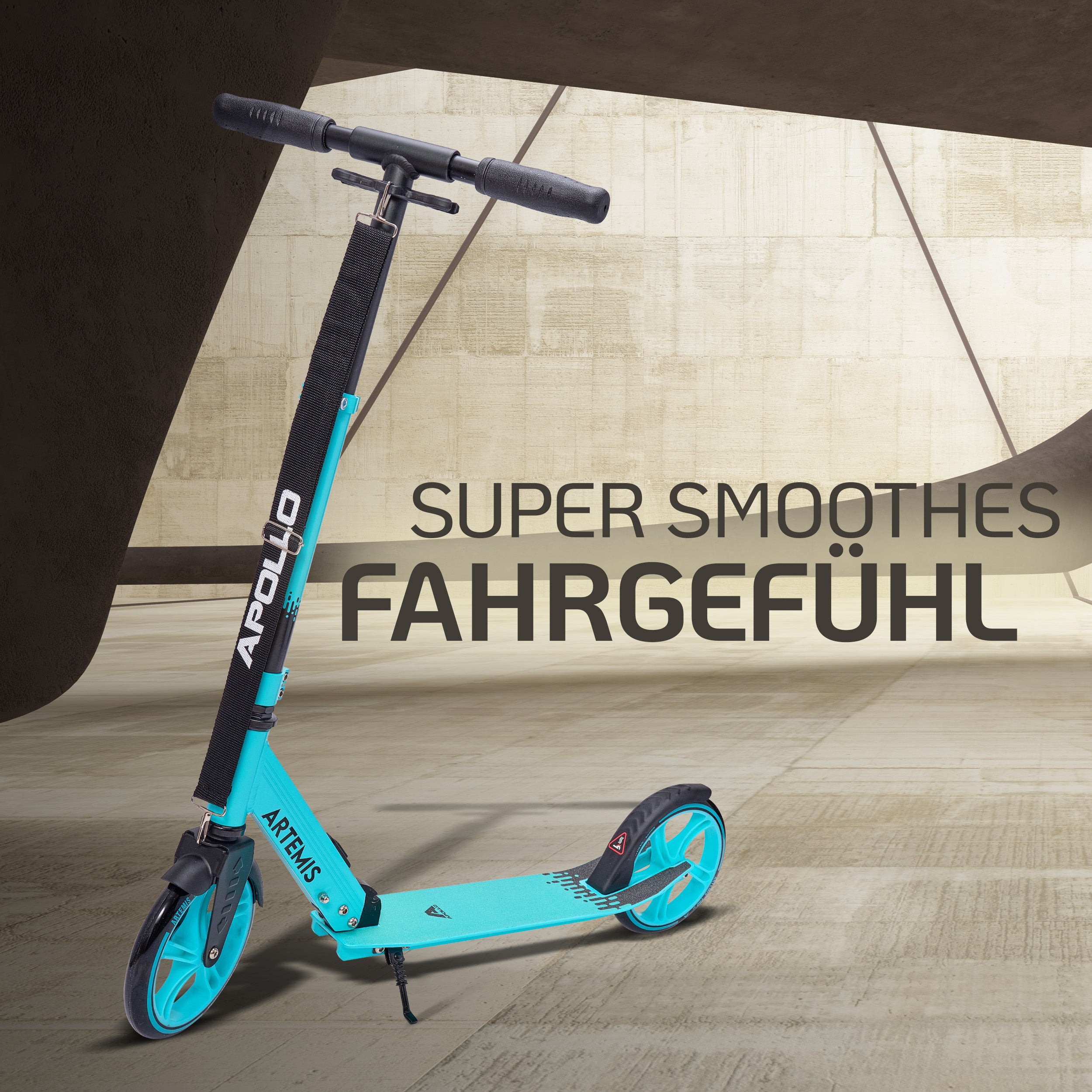 Apollo - Klappbarer City Roller "Artemis" höhenverstellbarer Tretroller für Kinder & Jugendliche - Mint