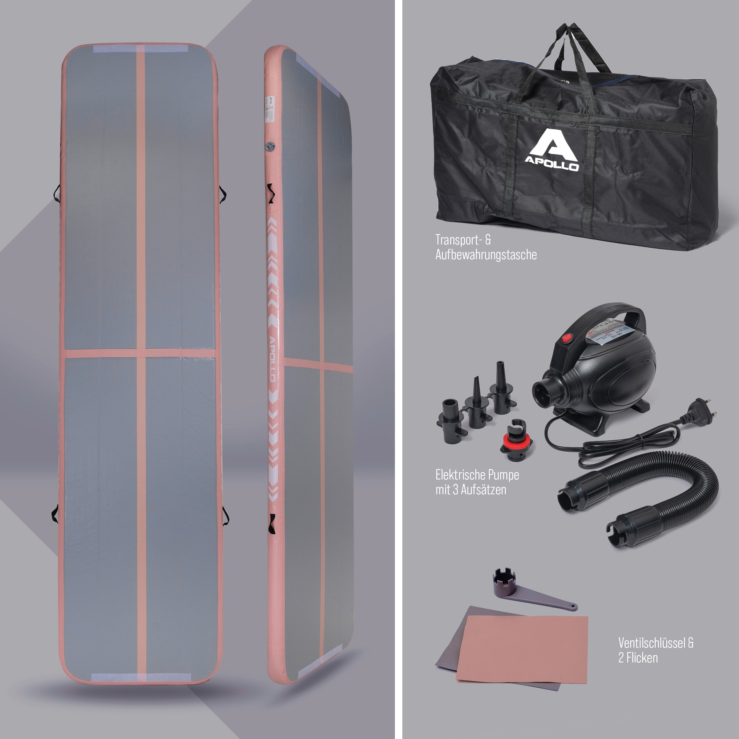 Apollo Funsport - Air Mat Pro - Air Tracking Matte - Peach 400x100x10
