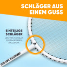 Apollo - Badminton Set Match Pro 800 - inkl. Tasche, 2x Schläger, Bälle - Weiß Schwarz