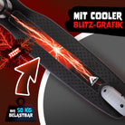 Apollo Funsport - Apollo Whizzie LED Kinderroller, höhenverstellbarer Dreiradscooter für Kinder ab 3 Jahre - Black Blaze