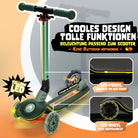 Apollo Funsport - Apollo Whizzie LED Kinderroller, höhenverstellbarer Dreiradscooter für Kinder ab 3 Jahre - Croco