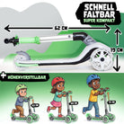 Apollo Funsport - Apollo Whizzie LED Kinderroller, höhenverstellbarer Dreiradscooter für Kinder ab 3 Jahre - Cat