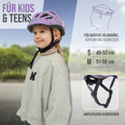 Apollo - Apollo Kinder Fahrradhelm, Helm für Kinder & Jugendliche, Multisport Helm - Flower Love