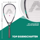 Apollo - Speed Badminton Set - inkl. Tasche, 2x Schläger, Bälle - Grau Mint
