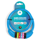 Apollo - Fahrradschloss mit Zahlen für Kinder, 10x650 mm, Scooter Schloss,Zahlenschloss - Blau