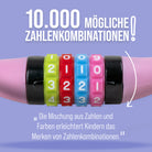 Apollo - Fahrradschloss mit Zahlen für Kinder, 10x650 mm, Scooter Schloss,Zahlenschloss - Pink