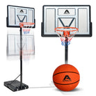 Apollo - Basketballkorb mit Ständer, Rollen, Basketball und Pumpe - official Size 230-305 cm