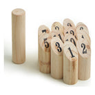 Ocean 5 - Nummern Kubb – Wurfspiel aus Holz, 12 Zahlenklötze + Wurfholz -