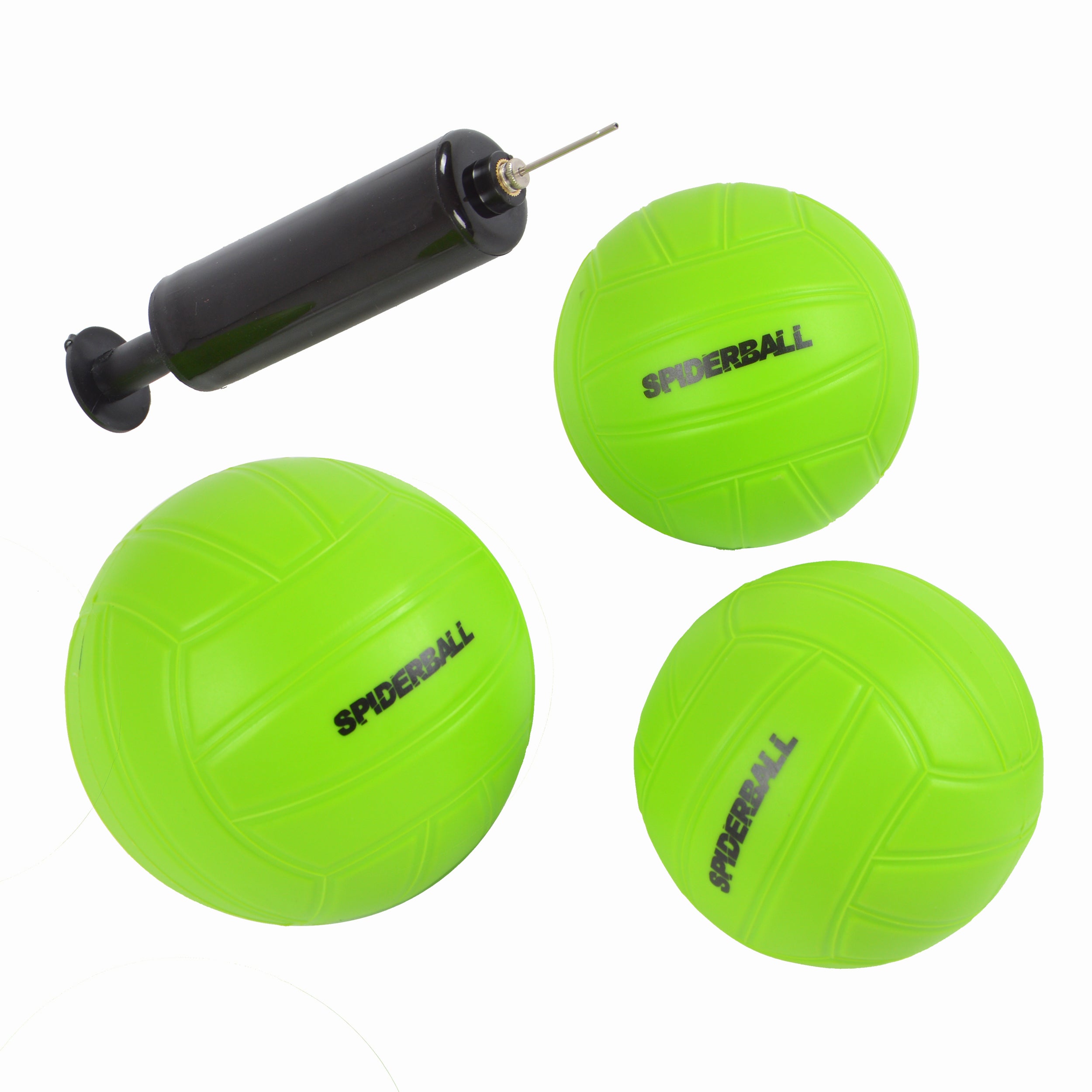 Ocean 5 - Spiderball Set, Ball-Spiel mit Netz, 3 Bällen und Tragetasche - Grün