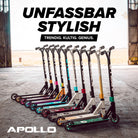 Apollo - Stunt Scooter - Genius Pro Robuster Kinder Scooter mit ABEC 9 Kugellager - Schwarz Silber