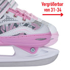 Apollo - Ice Skates X Pro verstellbare Schlittschuhe für Damen & Kinder - Weiß/Pink -