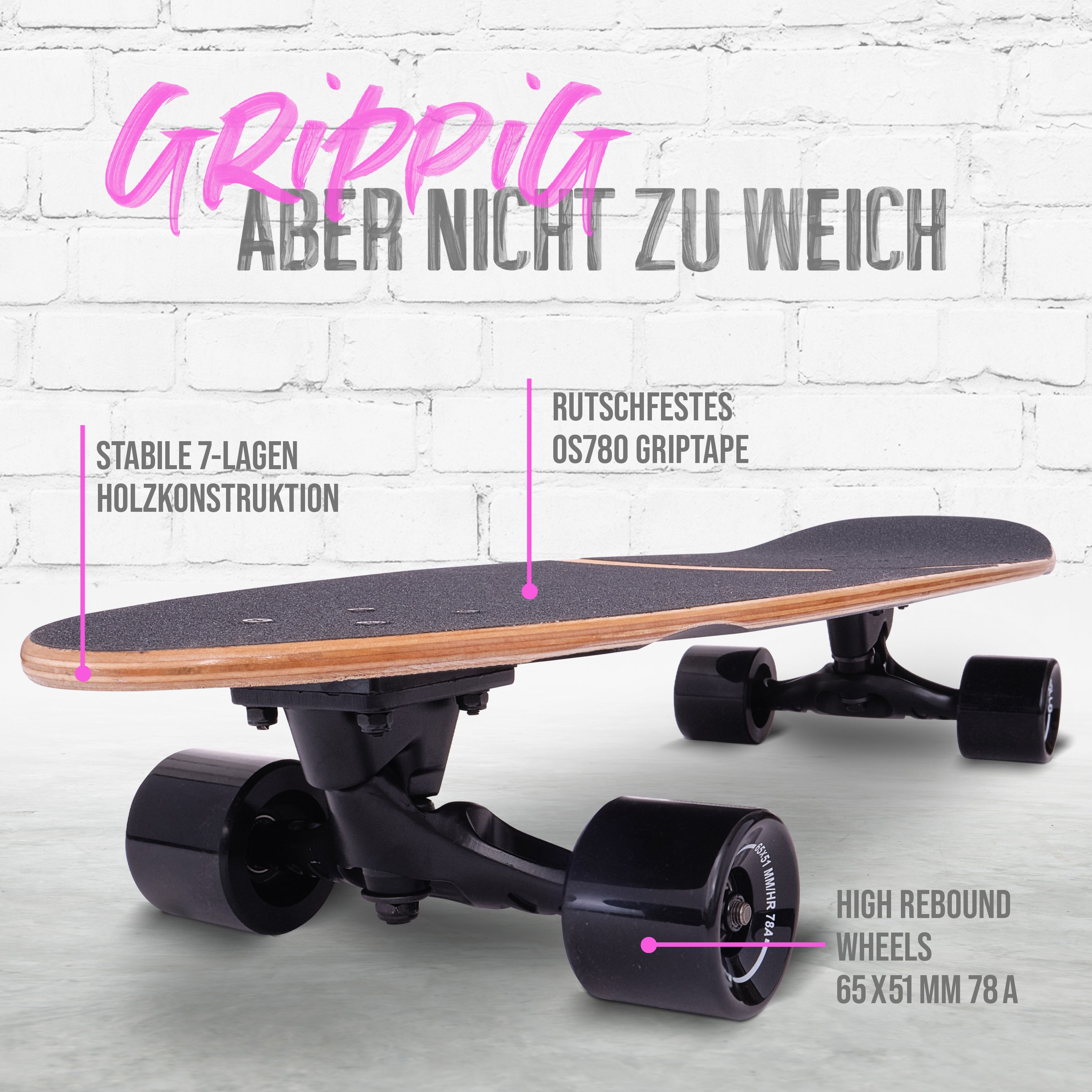 Apollo - Surf Style Board - Black Marble -