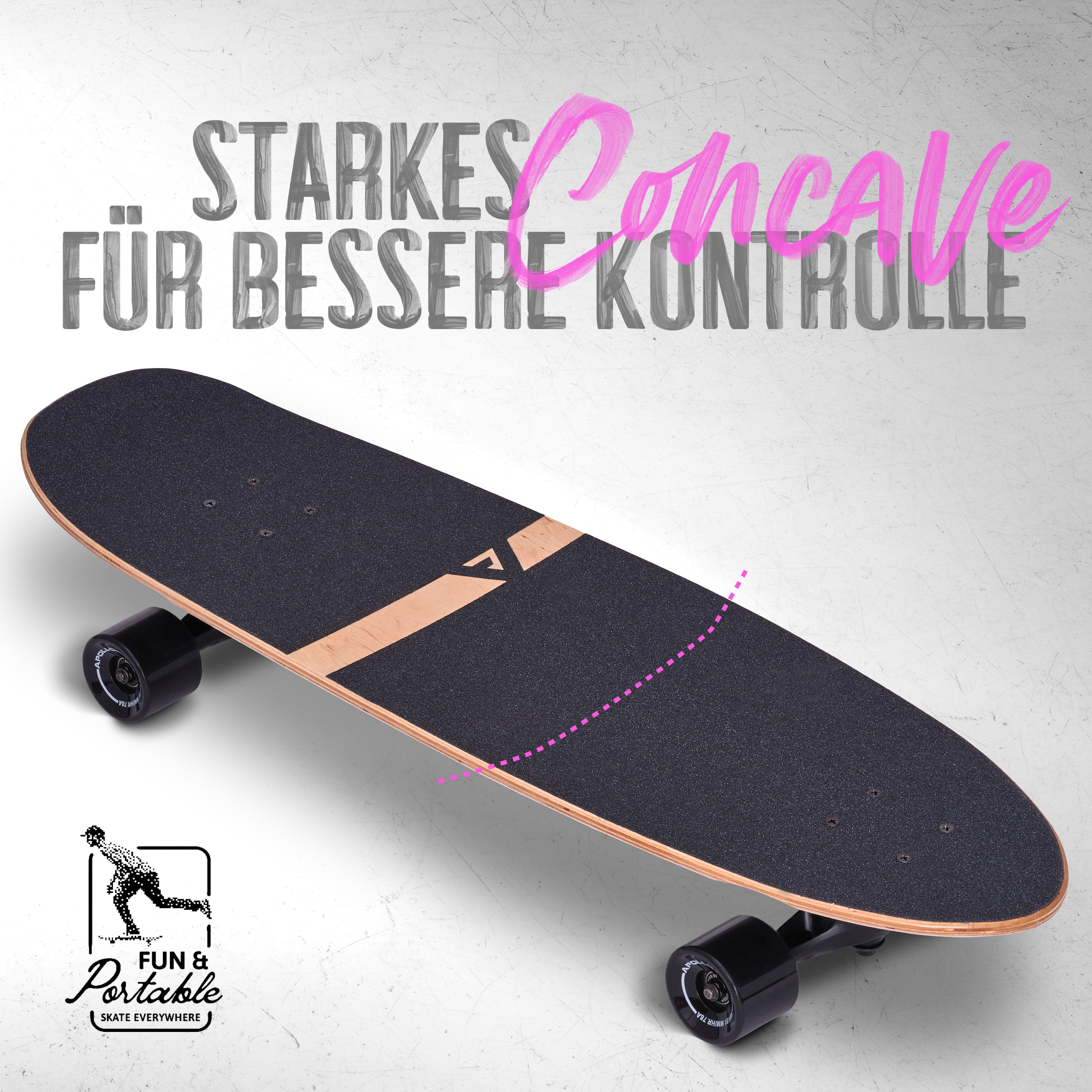 Apollo - Surf Style Board - Black Marble -