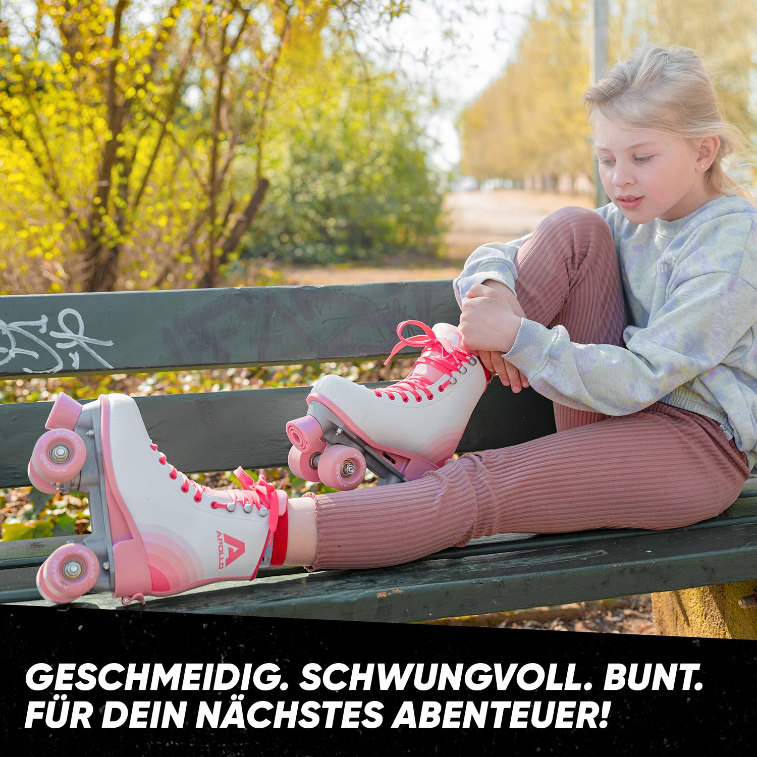 Apollo - Disco Roller, Classic Roller Rollschuhe für Kinder und Erwachsene - Blossom -