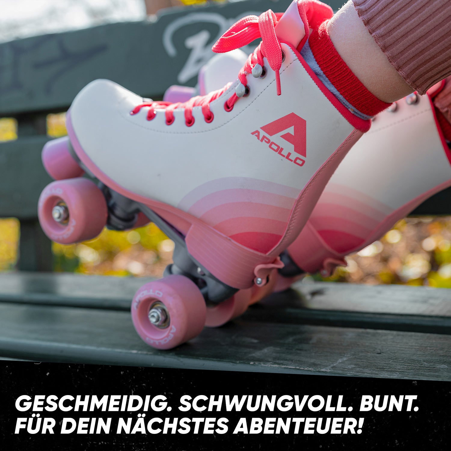 Apollo - Disco Roller, Classic Roller Rollschuhe für Kinder und Erwachsene - Blossom -