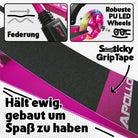 Apollo - 145mm City Scooter mit Federung "Skyracer" klappbar und höhenverstellbar - Pink Weiß