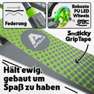 Apollo - 145mm City Scooter mit Federung "Skyracer" klappbar und höhenverstellbar - Grün Grau