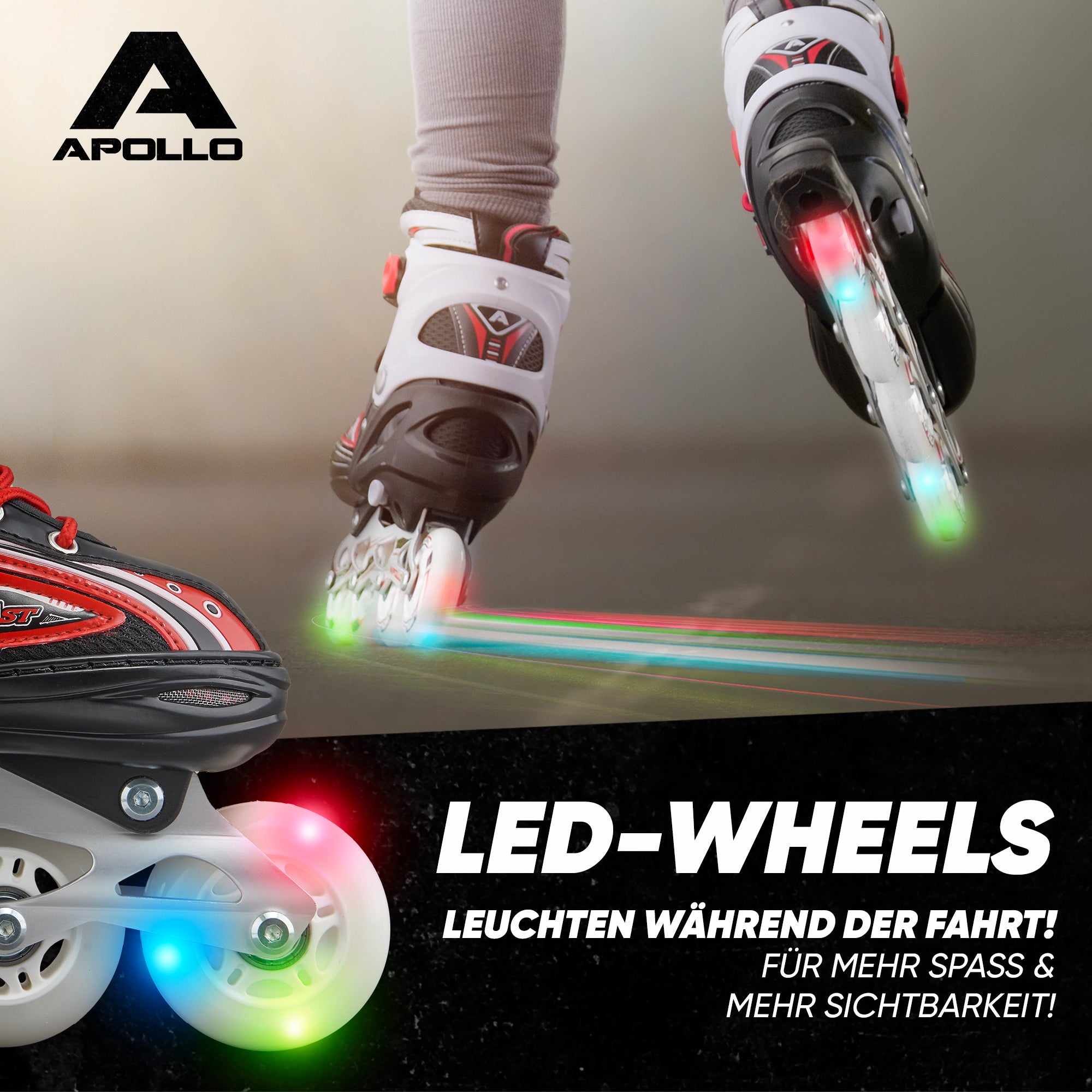 Apollo - Super Blade größenverstellbare Inlineskates - Rot -