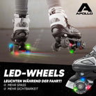 Apollo - Super Quad größenverstellbare verstellbare Rollschuhe für Kinder - Schwarz -
